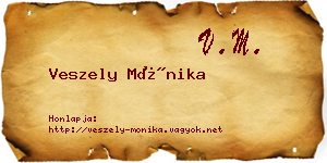 Veszely Mónika névjegykártya